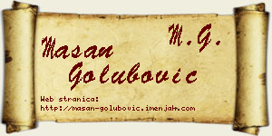 Mašan Golubović vizit kartica